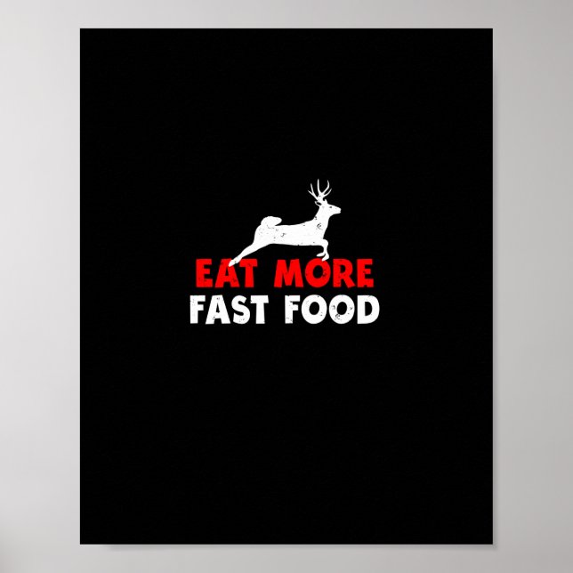 Mera snabbare mat - Hjort Jakt på jägare Poster (Framsidan)