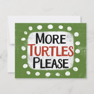 Mera turtle, hälsningskort kort