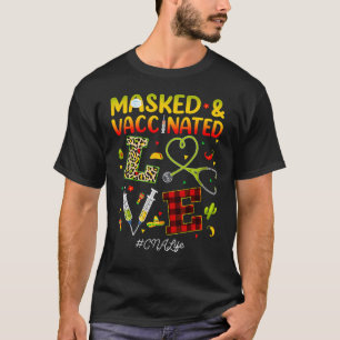 Merad och vaccinerad Kärlek Cna Nurse Life Cinco d T Shirt