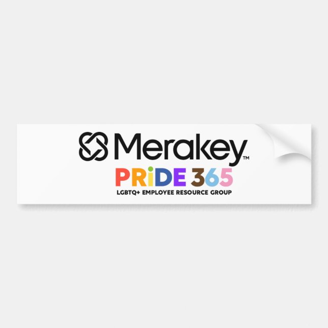 Merakey PRIDE Bumper Sticker Bildekal (Framsidan)