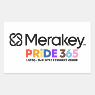 Merakey PRIDE Stickers Rektangulärt Klistermärke