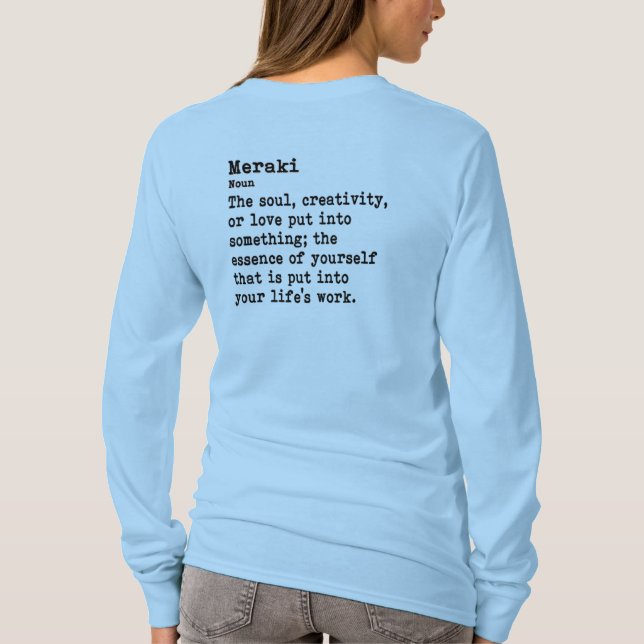 Meraki: Långärmad Crew Nacke T Shirt (Baksida)