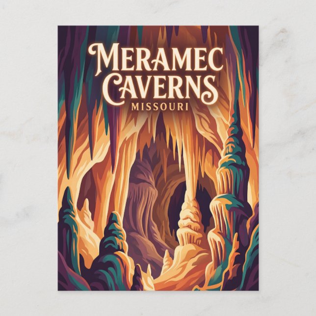 Meramec Caverns, Missouri Vykort (Framsida)