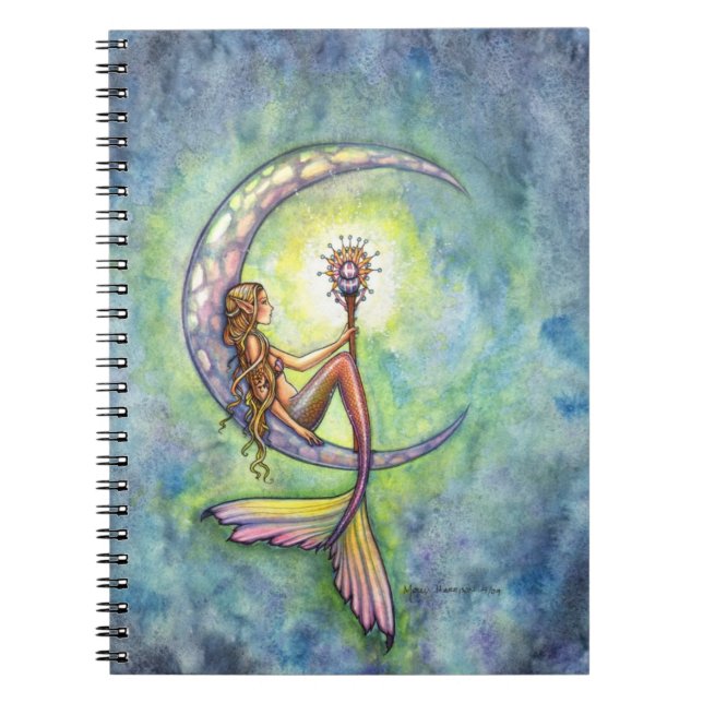 Meramid Månfanti Notebook Anteckningsbok Med Spiral (Framsidan)