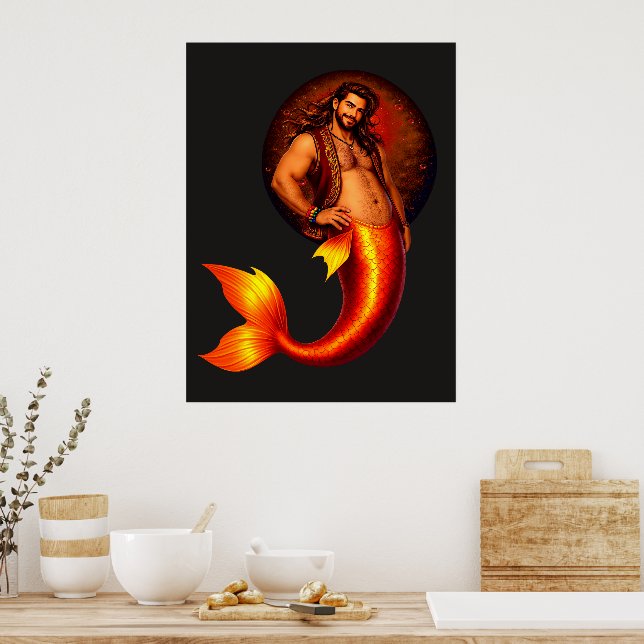 Merbear Lagoon - Mateo del Mar Poster (Kök)