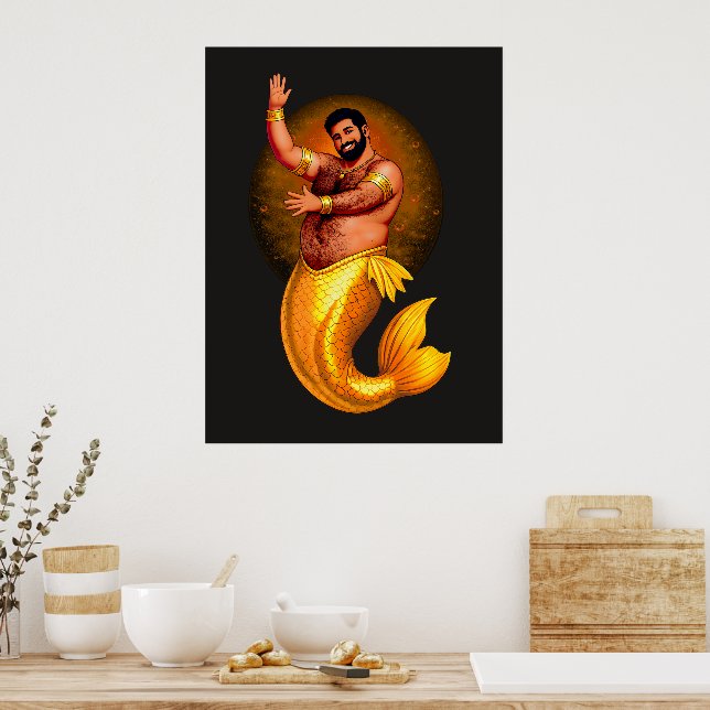 Merbear Lagoon - Rashid Al-Bahr Poster (Kök)