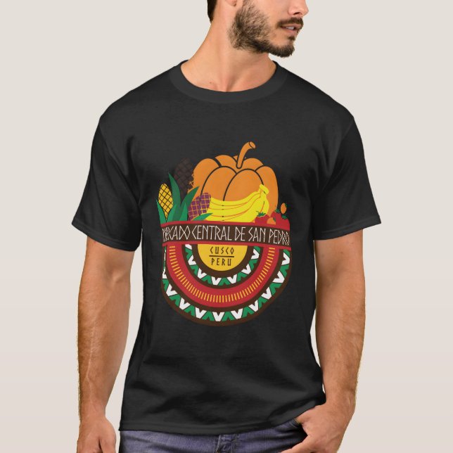 Mercado Central de San Pedro � Cusco, Peru T Shirt (Framsida)