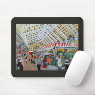 Mercado Central de Valencia Målning av Alfred Fox Musmatta