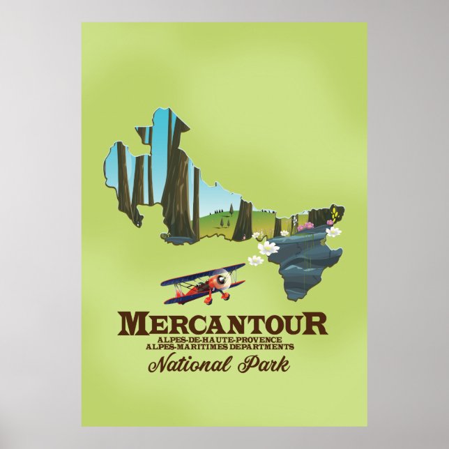 Mercantour national park Frankrike-reseaffisch kar Poster (Framsidan)