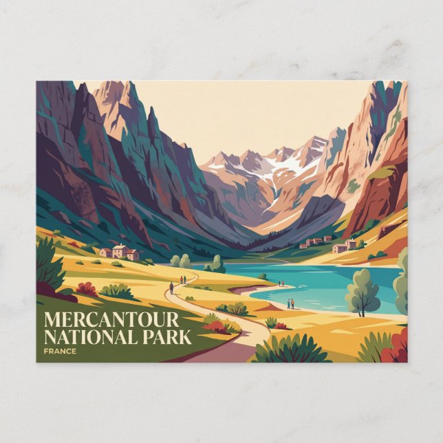 Mercantour nationalpark Frankrike Vykort (Framsida)