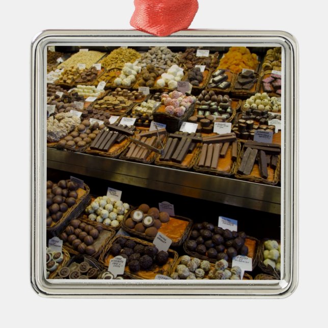 Mercat de Sant Josep, assorterad chokladgodis Julgransprydnad Metall (Framsidan)