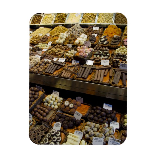 Mercat de Sant Josep, assorterad chokladgodis Magnet (Vertikal)
