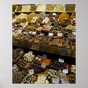 Mercat de Sant Josep, mörkt chokladgodis Poster