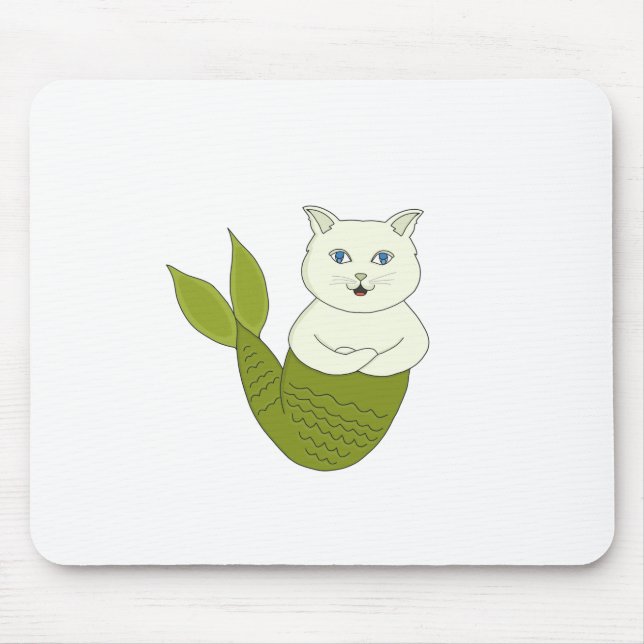 Mercat Purrmaid Merman Fish Cat Musmatta (Framsidan)