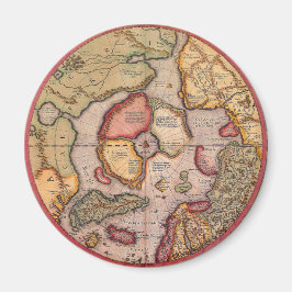 Mercator Karta i Nordpolen Karta Magnet