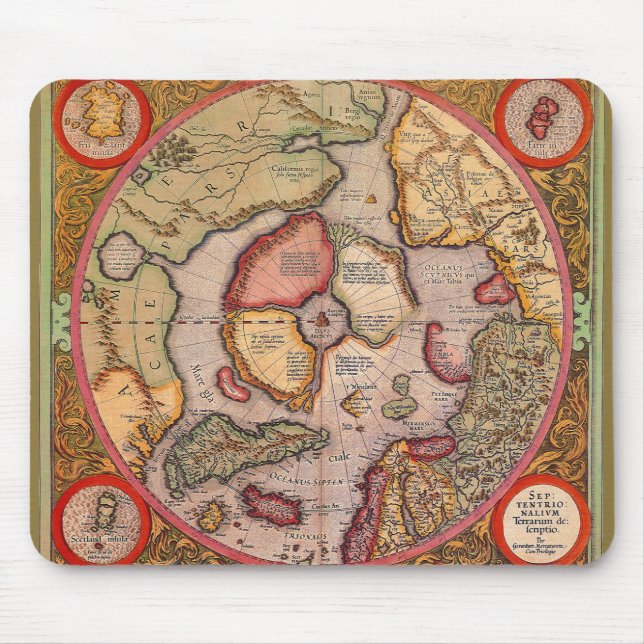 Mercator Karta i Nordpolen Karta Musmatta (Framsidan)