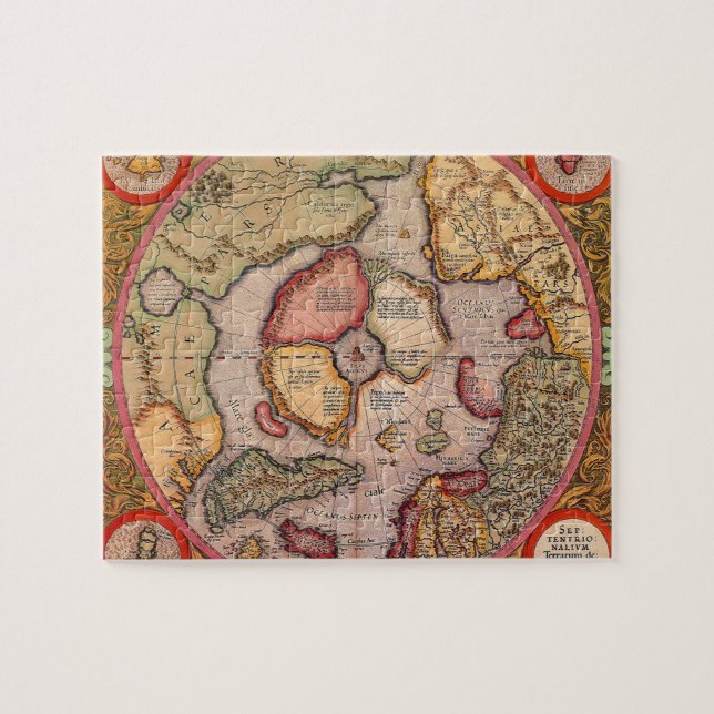 Mercator Karta i Nordpolen Karta Pussel (Horisontell)