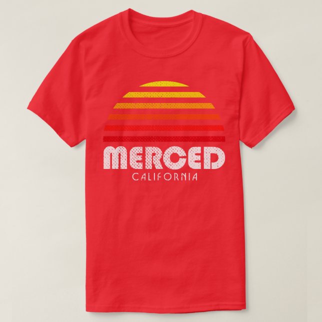 Merced California Sunset Retro T Shirt (Design framsida)