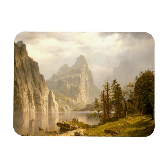 Merced River-Yosemite Valley, Albert Bierstadt Magnet (Horisontell)