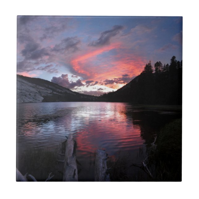 Merced sjö Sunset - Yosemite - Kalifornien Kakelplatta (Framsidan)