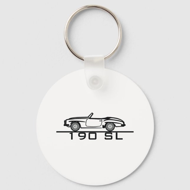 Mercedes 190 SL typ 121 Nyckelring (Framsida)