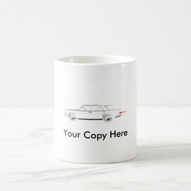 Mercedes 280 SE W108 for White Background Kaffemugg (Center)