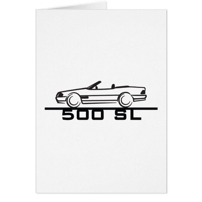 Mercedes 500 SL Typ 129 Hälsningskort (Framsidan)