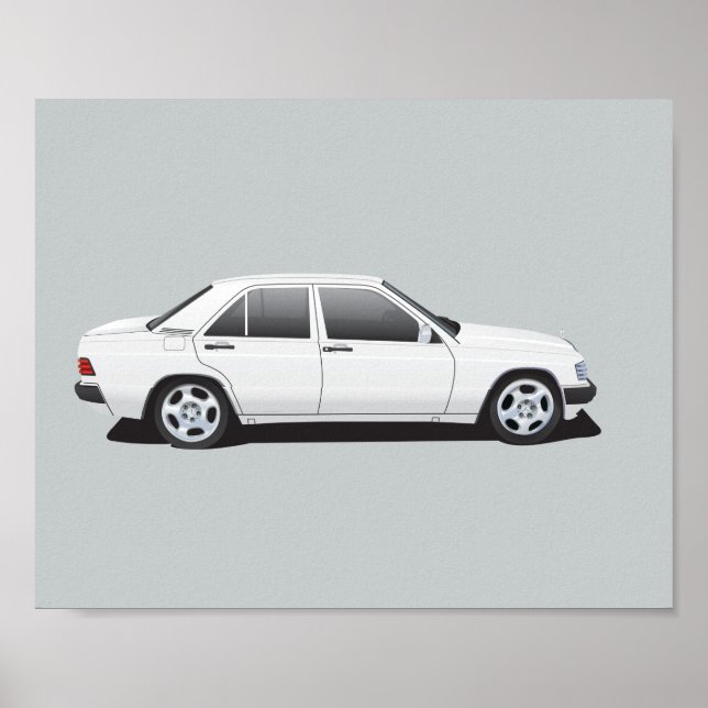 Mercedes-Benz 190E Poster (Framsidan)