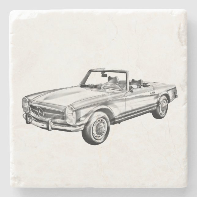 Mercedes Benz 280 SL Konvertibel bilbelysning Stenunderlägg (Framsidan)