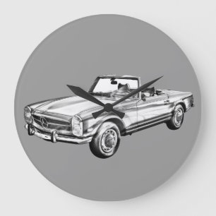 Mercedes Benz 280 SL Konvertibel illustration Stor Klocka