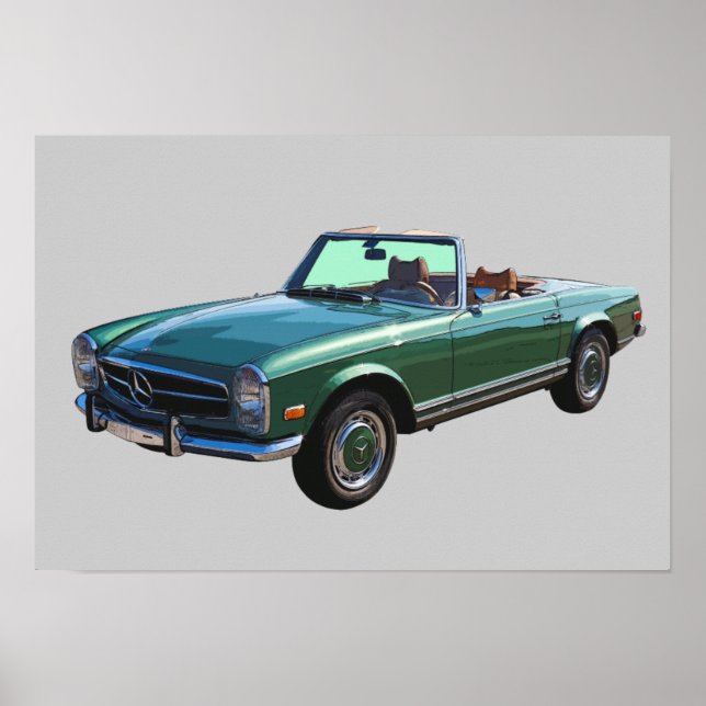 Mercedes Benz 280 SL, konvertibel Poster (Framsidan)