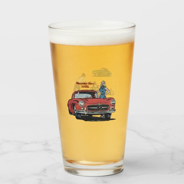 Mercedes-Benz 300SL Glaskopp (Framsida fylld)