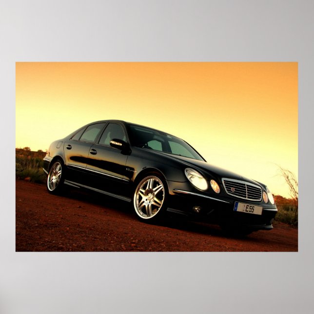 Mercedes Benz E55 AMG Poster (Framsidan)