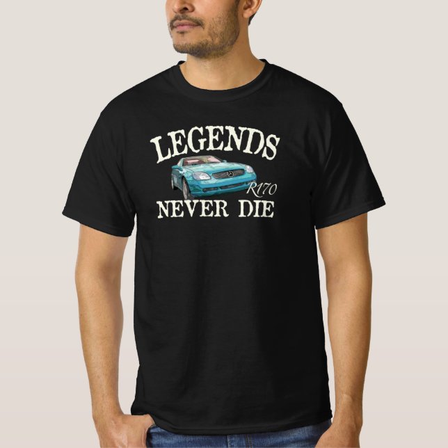 Mercedes Benz SLK R170 - Legends Never Die T Shirt (Framsida)