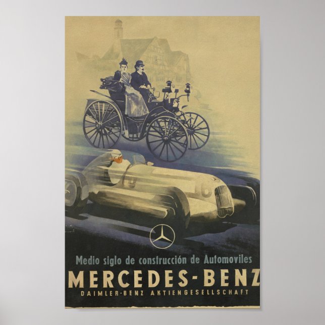 Mercedes-Benz veteranbilar  Poster (Framsidan)