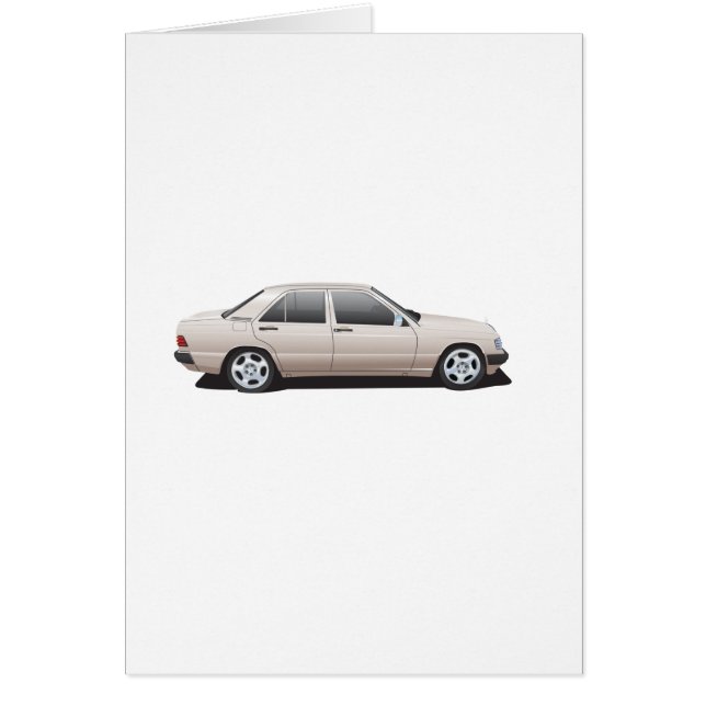 Mercedes-Benz W201 (190) Hälsningskort (Framsidan)
