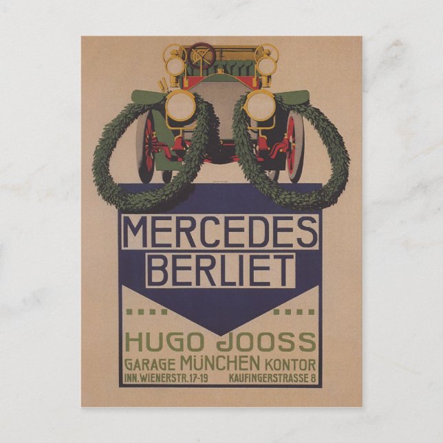 Mercedes Berliet Card Vykort (Framsida)