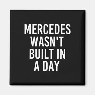 Mercedes Byggdes inte på en daglig födelsedag Namn Magnet