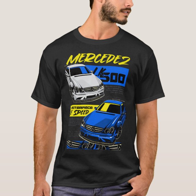 Mercedes Clk 500 mästerverk av hastighet T Shirt (Framsida)