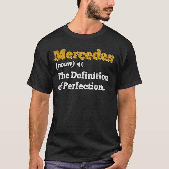 Mercedes Gift Namn Personlig Birthday Namn Defi T Shirt (Framsida)