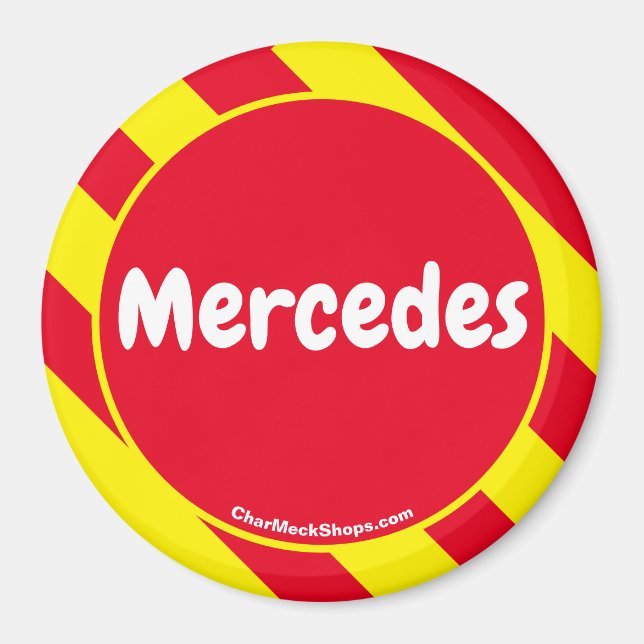 Mercedes Red/Gult Magnet (Framsidan)