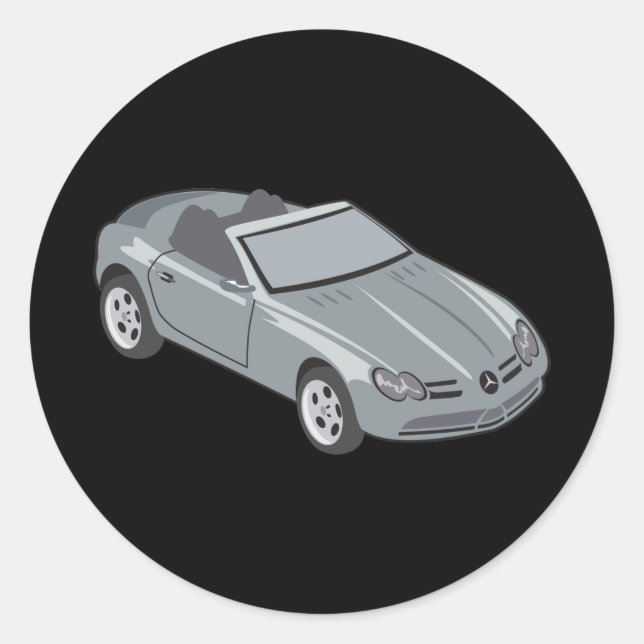 Mercedes SLK Runt Klistermärke (Framsida)