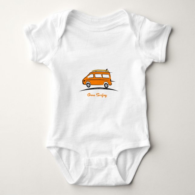 Mercedes Sprinter Borta Surfing Tee Shirt (Framsida)