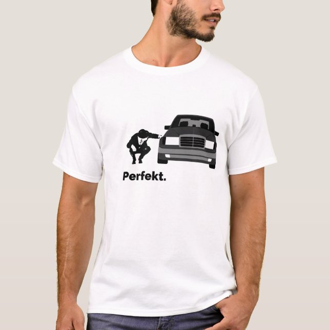 Mercedes w124 124 Tribute T Shirt (Framsida)