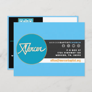 Mercer Baptist Church Call Postcard Inbjudan Vykort
