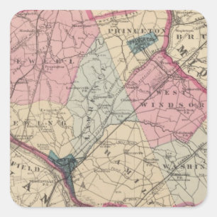 Mercer County NJ Fyrkantigt Klistermärke