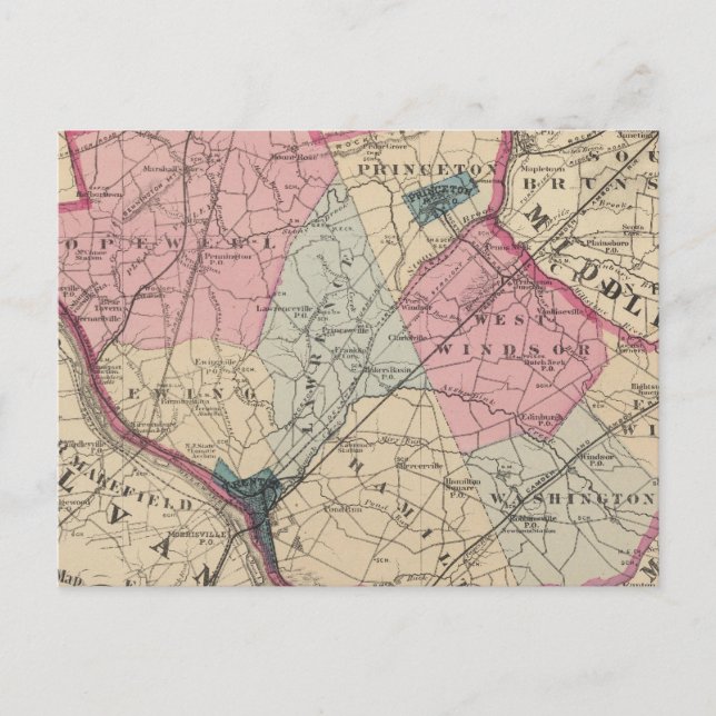 Mercer County, NJ Vykort (Framsida)