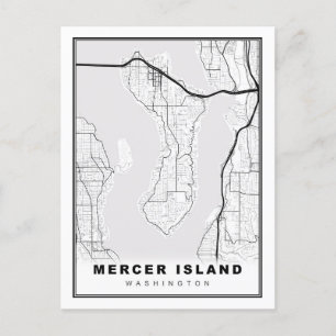 Mercer Island Karta Vykort