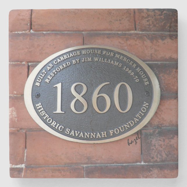 Mercer Williams Carriage House Sign, Savannah Stenunderlägg (Framsidan)