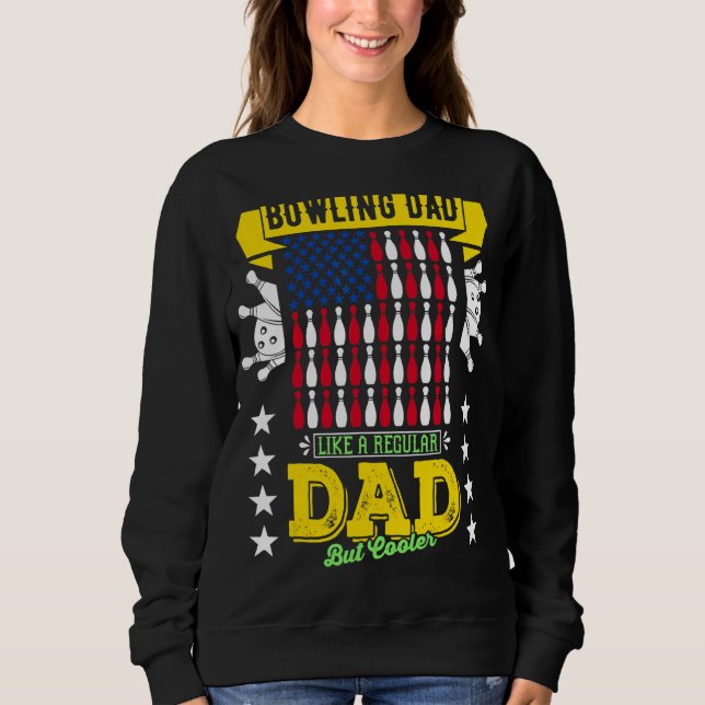Merch Bowling Pappa som ett vanligt Pappa men bara T Shirt (Framsida)